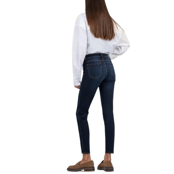 Kut from the Kloth Diana Dark Wash Grunge Skinny Denim Jeans Size 6 - Picture 12 of 12